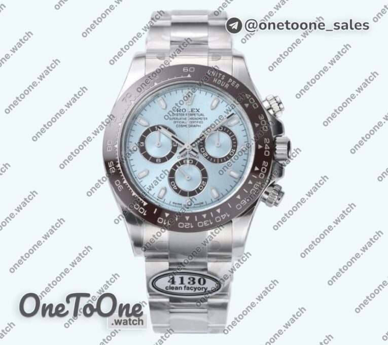 Реплика часов Rolex Daytona 116506 Top-tier Копия один в один Ice Blue Dial Stick Markers on Stainless steel Bracelet V2
