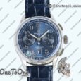 Реплика часов Breitling Premier B01 Chronograph 42mm Stainless steel Blue Number Dial Leather Strap BLS