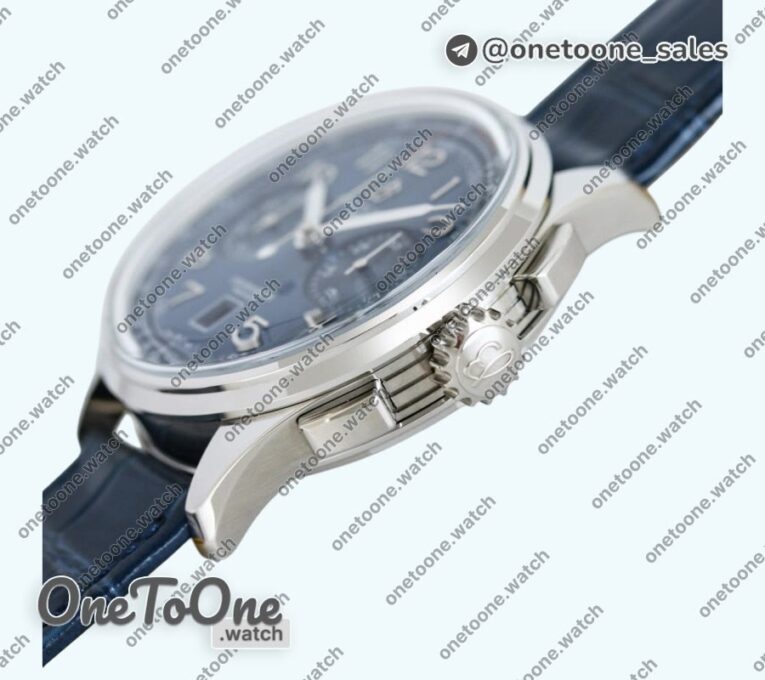 Реплика часов Breitling Premier B01 Chronograph 42mm Stainless steel Blue Number Dial Leather Strap BLS