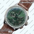 Реплика часов Breitling Premier B01 Chronograph 42mm Stainless steel Green Number Dial Leather Strap BLS