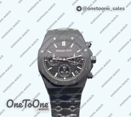 Реплика часов Audemars Piguet Royal Oak Chrono 26240 Black Ceramic Top-tier Копия один в один on Ceramic Bracelet