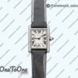 Реплика часов Cartier Cartier Tank Must Small Diamonds Bezel White Leather Strap Swiss Quartz