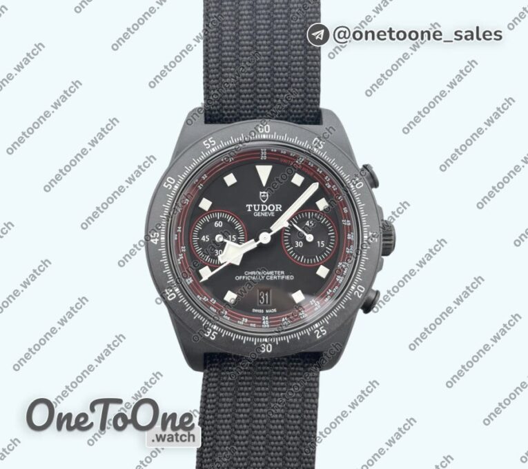 Реплика часов Tudor Pelagos M25827KN-0001 Carbon Case Ceramic Bezel V4 Top-tier Копия один в один Black dial Nylon Strap M+F