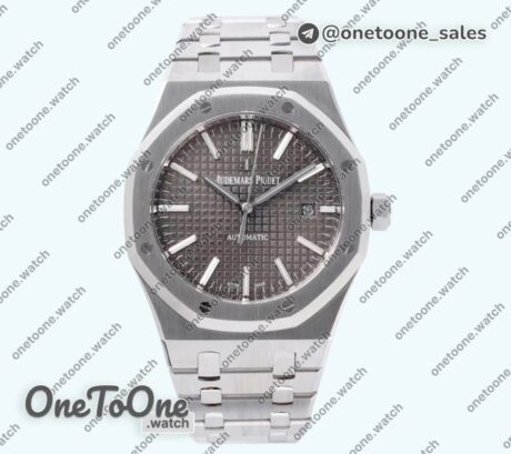 Реплика часов Audemars Piguet Royal Oak 41mm 15400 Stainless steel Top-tier Копия один в один Grey Textured Dial Bracelet V2