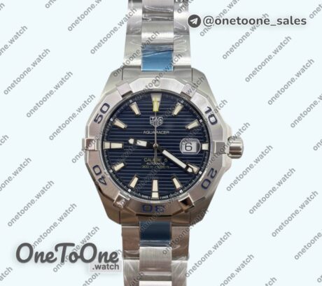 Реплика часов Tag Heuer Aquaracer Calibre 5 44mm Top-tier Копия один в один Blue Dial Stainless steel Bezel on Stainless steel Bracelet T SW200