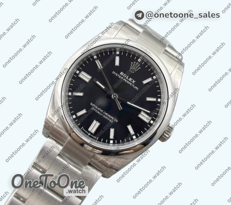Реплика часов Rolex Oyster Perpetual 36mm 126000 904L Top-tier Копия один в один Black Dial on Stainless steel Bracelet 3230