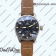 Реплика часов Iwc Big Pilot IW329701 Ti Top-tier Копия один в один Black Dial on Brown Leather Strap M+F SEIKO 8N-24