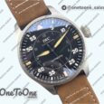 Реплика часов Iwc Big Pilot IW329701 Ti Top-tier Копия один в один Black Dial on Brown Leather Strap M+F SEIKO 8N-24