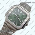 Реплика часов Patek Philippe Cubitus 5821/1A Stainless steel Green Dial on Braelet TWF MY9015 Mod