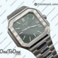 Реплика часов Patek Philippe Cubitus 5821/1A Stainless steel Green Dial on Braelet TWF MY9015 Mod
