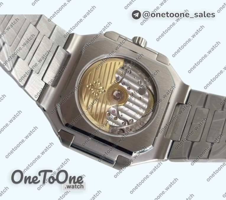 Реплика часов Patek Philippe Cubitus 5821/1A Stainless steel Green Dial on Braelet TWF MY9015 Mod