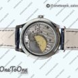 Реплика часов Patek Philippe Perpetual Calendar 5140 Stainless steel Top-tier Копия один в один Blue Numeral Dial on Blue Leather Strap 3KF
