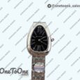Реплика часов Bvlgari Serpenti Seduttori Watch Stainless steel Top-tier Копия один в один Black Dial on Stainless steel Bracelet Swiss Quartz