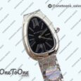 Реплика часов Bvlgari Serpenti Seduttori Watch Stainless steel Top-tier Копия один в один Black Dial on Stainless steel Bracelet Swiss Quartz