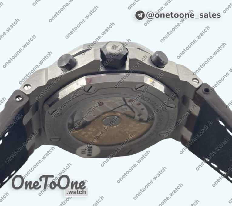 Реплика часов Audemars Piguet Royal Oak Offshore 42mm 2014 Safari Stainless steel Top-tier Копия один в один Cream Dial On Brown Leather Strap TKF