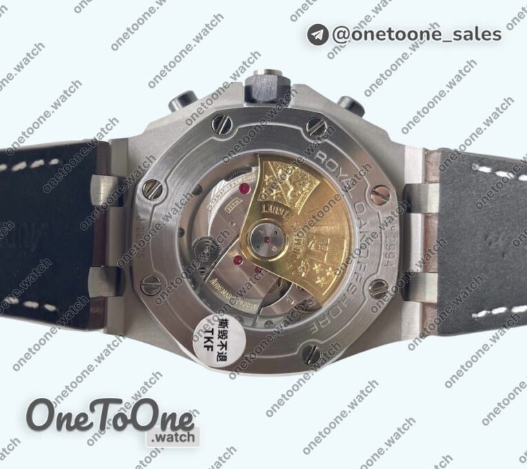 Реплика часов Audemars Piguet Royal Oak Offshore 42mm 2014 Safari Stainless steel Top-tier Копия один в один Cream Dial On Brown Leather Strap TKF