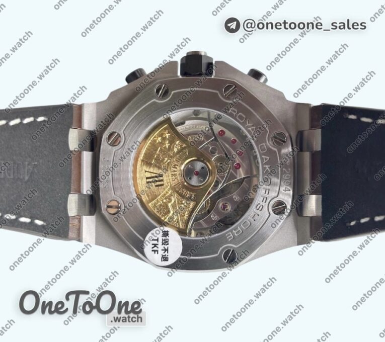 Реплика часов Audemars Piguet Royal Oak Offshore 42mm 2014 Safari Stainless steel Top-tier Копия один в один Cream Dial On Brown Leather Strap TKF