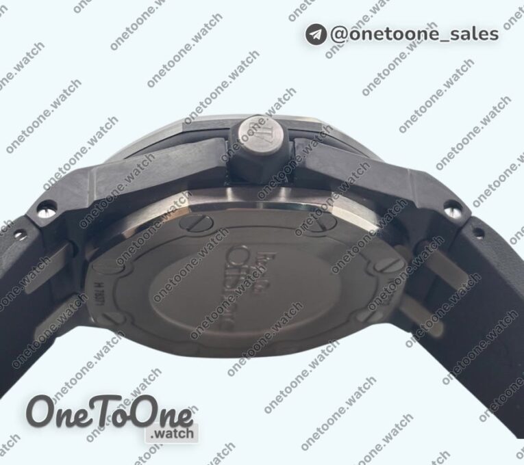 Реплика часов Audemars Piguet Royal Oak Offshore Diver 15706 Forged Carbon Top-tier Копия один в один Rubber Strap