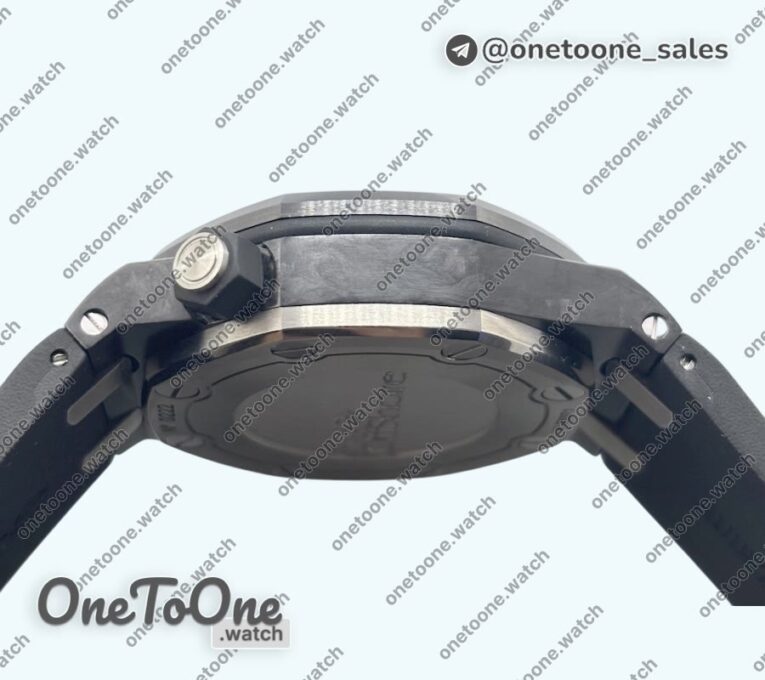 Реплика часов Audemars Piguet Royal Oak Offshore Diver 15706 Forged Carbon Top-tier Копия один в один Rubber Strap