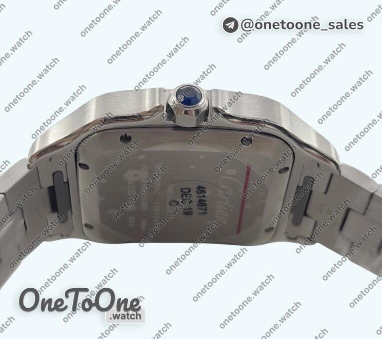 Реплика часов Cartier Santos de Cartier 40mm Stainless steel/Yellow gold Top-tier Копия один в один Gray Dial on Stainless steel/Yellow gold SmartLinks Bracelet MIYOTA 9015