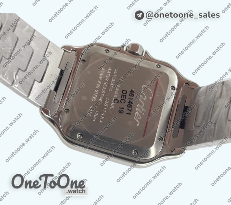 Реплика часов Cartier Santos de Cartier 40mm Stainless steel/Yellow gold Top-tier Копия один в один Gray Dial on Stainless steel/Yellow gold SmartLinks Bracelet MIYOTA 9015