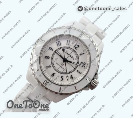 Реплика часов Chanel J12 33mm White Ceramic Top-tier Копия один в один White Dial Number Markers on Bracelet H .2