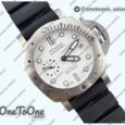Реплика часов Panerai PAM2223 Submersible 42mm Top-tier Копия один в один White Dial on Black Rubber Strap P900