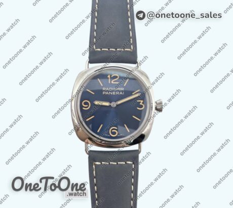 Реплика часов Panerai PAM1383 Radiomir Top-tier Копия один в один Blue Dial on Blue Asso Strap