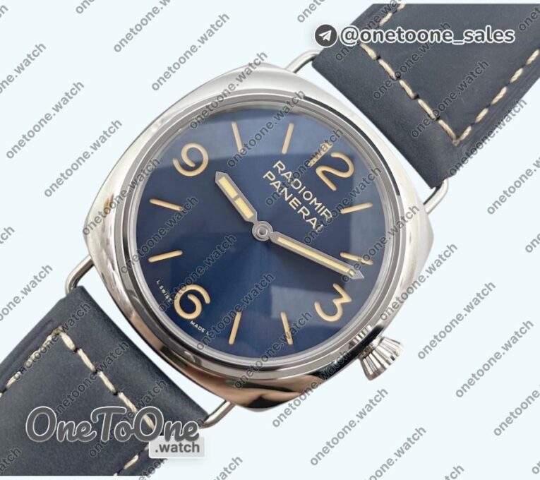 Реплика часов Panerai PAM1383 Radiomir Top-tier Копия один в один Blue Dial on Blue Asso Strap