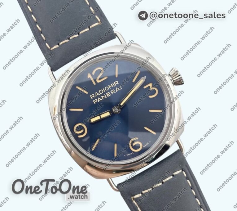 Реплика часов Panerai PAM1383 Radiomir Top-tier Копия один в один Blue Dial on Blue Asso Strap