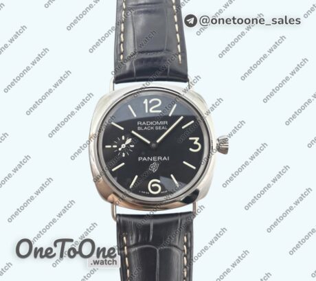 Реплика часов Panerai PAM380 Radiomir Top-tier Копия один в один Black Dial on Black Leather Strap