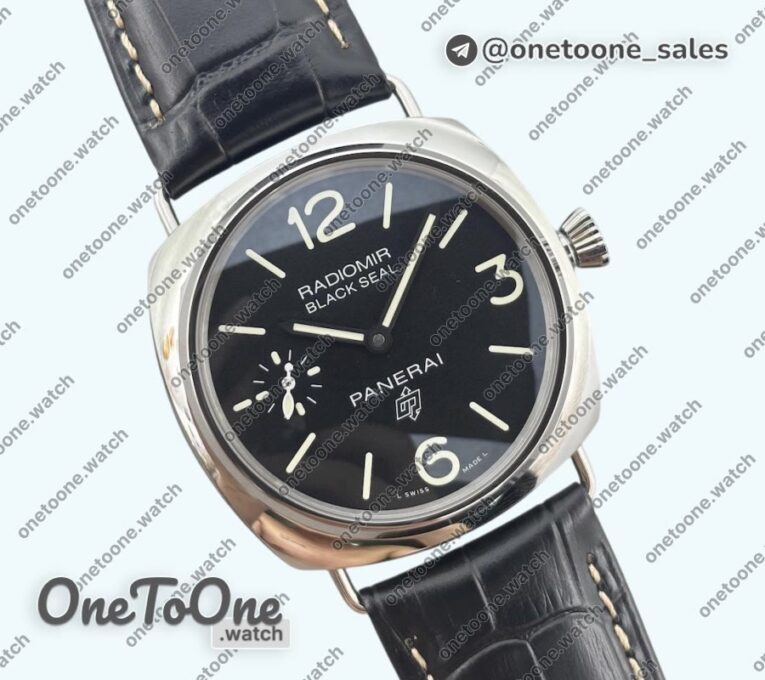 Реплика часов Panerai PAM380 Radiomir Top-tier Копия один в один Black Dial on Black Leather Strap