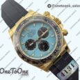 Реплика часов Rolex Daytona 126518 Увеличенный вес Top-tier Копия один в один Tiffany Turquoise Blue Dial Sticks Markers on Oysterflex Strap