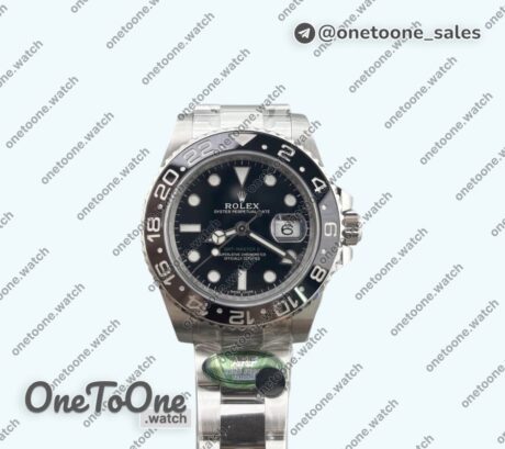 Реплика часов Rolex T Master II 116710 LN 904L Stainless steel Top-tier Копия один в один Black Dial on Oyster Bracelet CHS