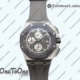 Реплика часов Audemars Piguet Royal Oak Offshore 44mm Stainless steel Top-tier Копия один в один Gray Dial Ceramic Bezel on Gray Rubber Strap TKF