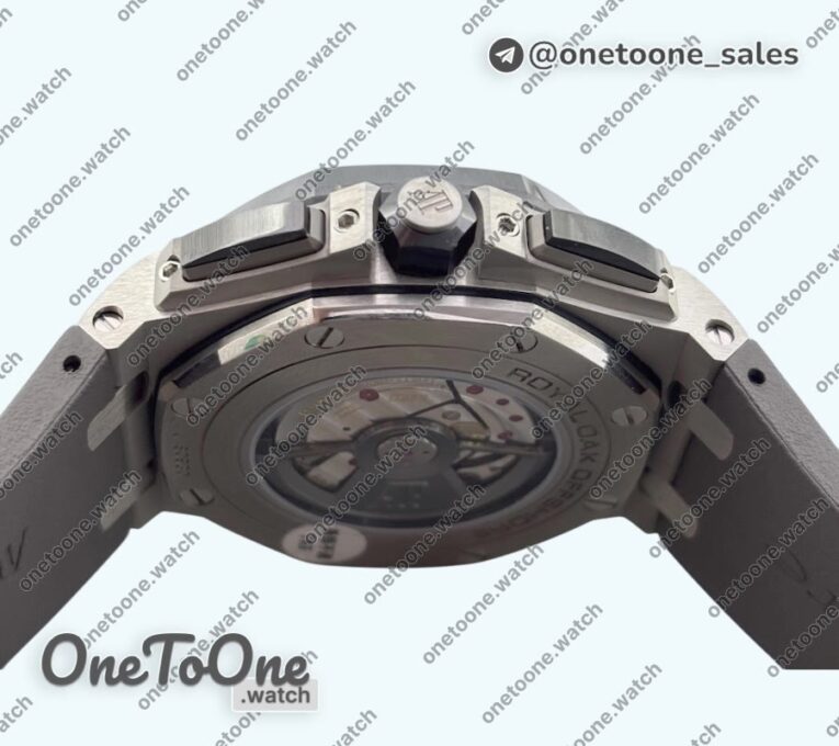 Реплика часов Audemars Piguet Royal Oak Offshore 44mm Stainless steel Top-tier Копия один в один Gray Dial Ceramic Bezel on Gray Rubber Strap TKF