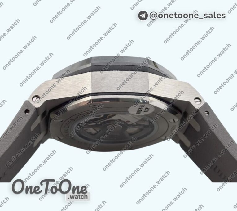 Реплика часов Audemars Piguet Royal Oak Offshore 44mm Stainless steel Top-tier Копия один в один Gray Dial Ceramic Bezel on Gray Rubber Strap TKF