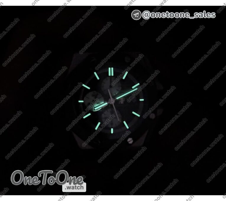 Реплика часов Audemars Piguet Royal Oak Offshore 44mm Stainless steel Top-tier Копия один в один Gray Dial Ceramic Bezel on Gray Rubber Strap TKF