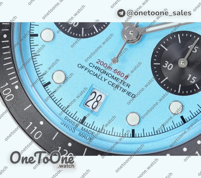 Реплика часов Tudor Black Bay Chrono Stainless steel Top-tier Копия один в один Tiffany Blue Dial On Stainless steel Jubilee Bracelet DD7750