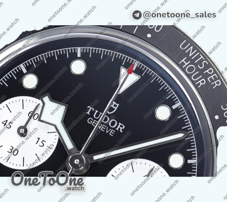 Реплика часов Tudor Black Bay Chrono Stainless steel Top-tier Копия один в один Black Dial On Stainless steel Jubilee Bracelet DD7750