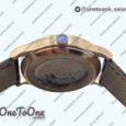 Реплика часов Patek Philippe Calatrava 6119R Rose gold Top-tier Копия один в один White Dial on Brown Leather Strap CS