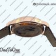 Реплика часов Patek Philippe Calatrava 6119R Rose gold Top-tier Копия один в один White Dial on Brown Leather Strap CS