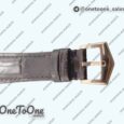 Реплика часов Patek Philippe Calatrava 6119R Rose gold Top-tier Копия один в один White Dial on Brown Leather Strap CS