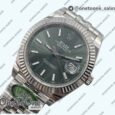 Реплика часов Rolex DateJust 41 126330 904L Stainless steel Top-tier Копия один в один Fluted Bezel Green Dial on Jubilee Bracelet