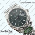 Реплика часов Rolex DateJust 41 126330 904L Stainless steel Top-tier Копия один в один Fluted Bezel Green Dial on Jubilee Bracelet
