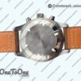 Реплика часов Iwc Pilot Chrono Spitfire IW377726 Stainless steel Top-tier Копия один в один Green Dial on Brown Leather Strap A