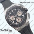 Реплика часов Audemars Piguet Royal Oak Offshore 43mm 26420SO Stainless steel Top-tier Копия один в один Black Dial On Black Rubber Strap