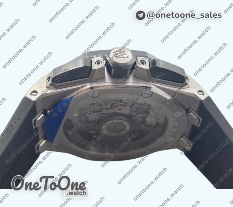 Реплика часов Audemars Piguet Royal Oak Offshore 43mm 26420SO Stainless steel Top-tier Копия один в один Black Dial On Black Rubber Strap