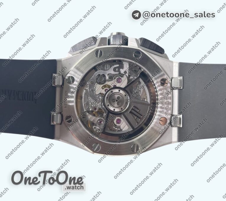 Реплика часов Audemars Piguet Royal Oak Offshore 43mm 26420SO Stainless steel Top-tier Копия один в один Black Dial On Black Rubber Strap