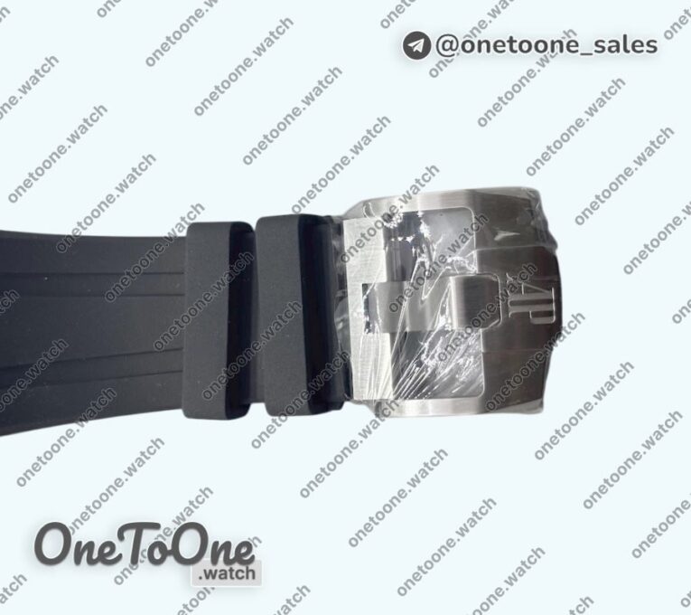 Реплика часов Audemars Piguet Royal Oak Offshore 43mm 26420SO Stainless steel Top-tier Копия один в один Black Dial On Black Rubber Strap